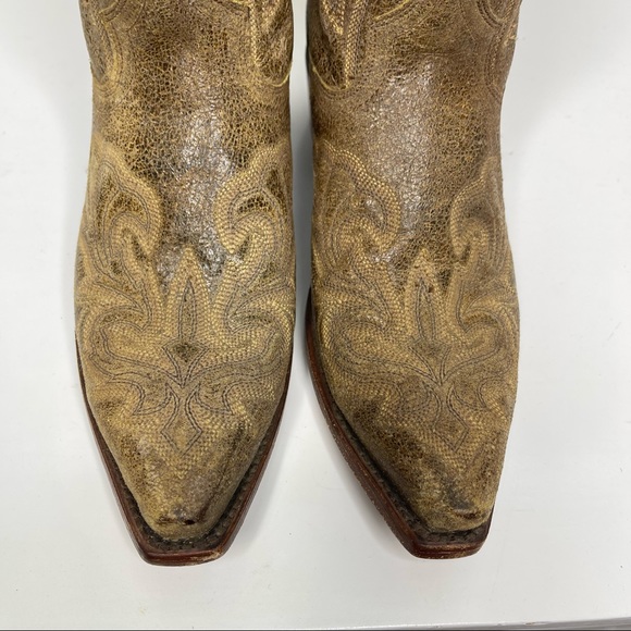 DAN POST Cowboy Boots Size 9 Tan Style 2231 - Picture 14 of 16